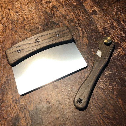 Bread Lame & Bench Knife Smoked Oak Set - SIMPEL - sourdough & coffee