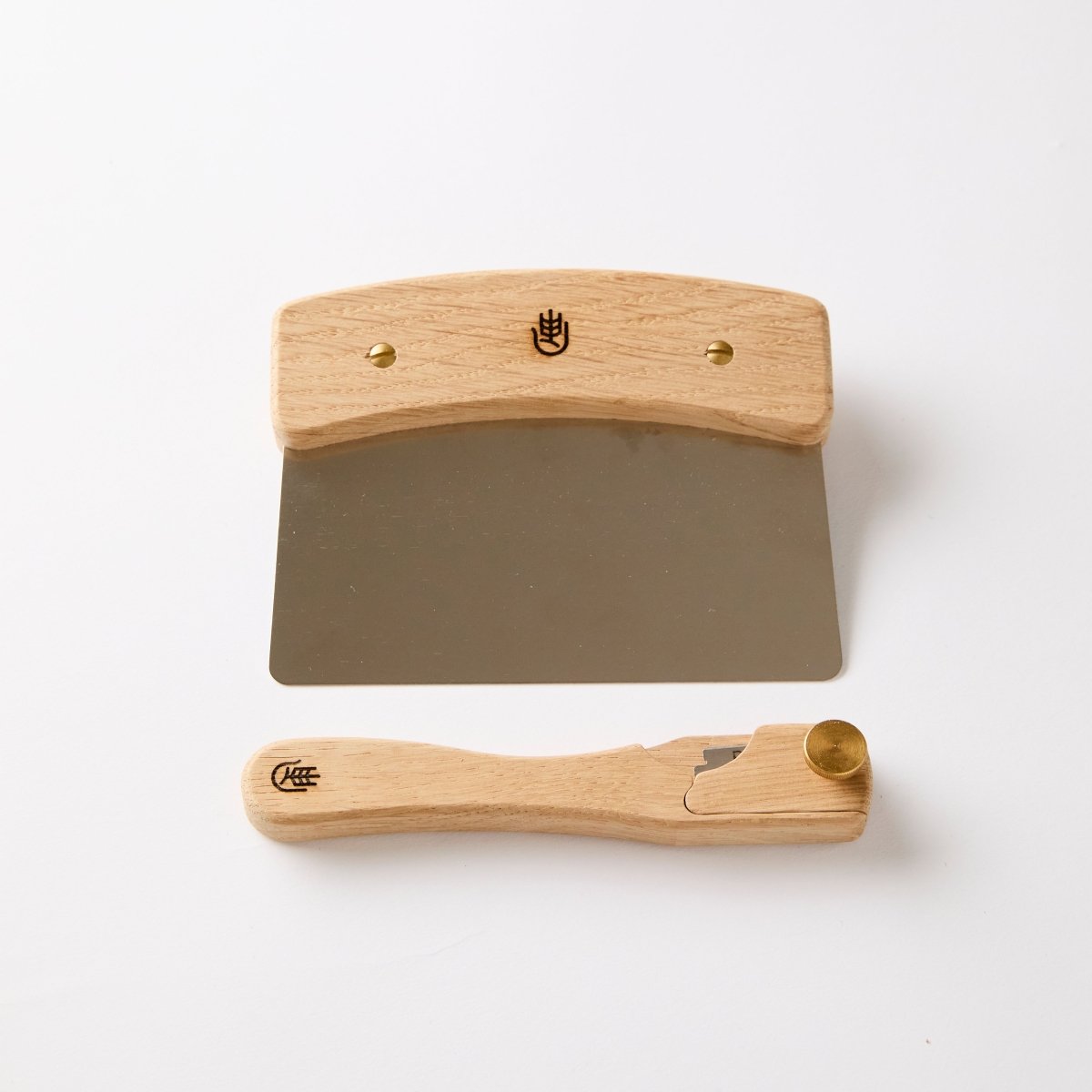 Bread Lame & Bench Knife Oak Set - SIMPEL - sourdough & coffee