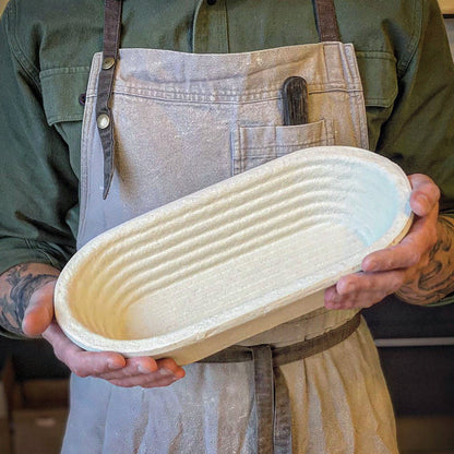 Proofing Basket (Oval Grooved) - SIMPEL - sourdough & coffee